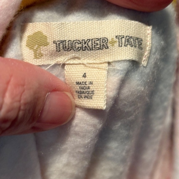 Tucker + Tate Animal Ear Ruffle Hem Striped Hoodie Size 4 NWT - Picture 5 of 8